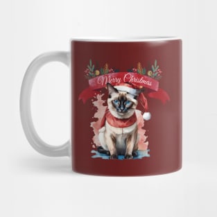 Siamese cat santa 1 Mug